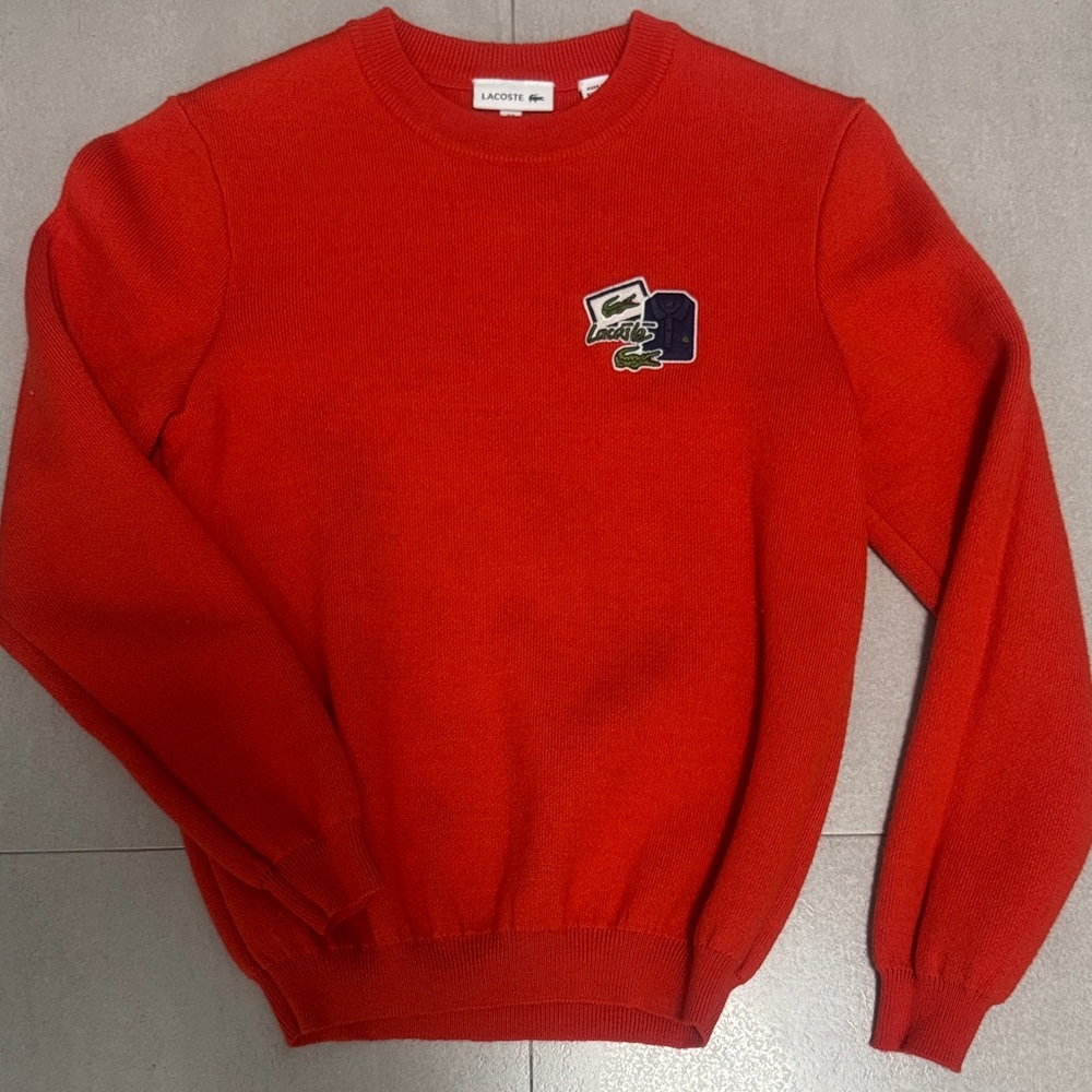 Lacoste kids Vibrant Red Crewneck Sweater